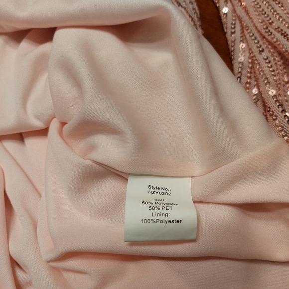 Pink Lily Long Sleeve Faux Wrap Sequin Mini Dress- size XS - Picture 5 of 5